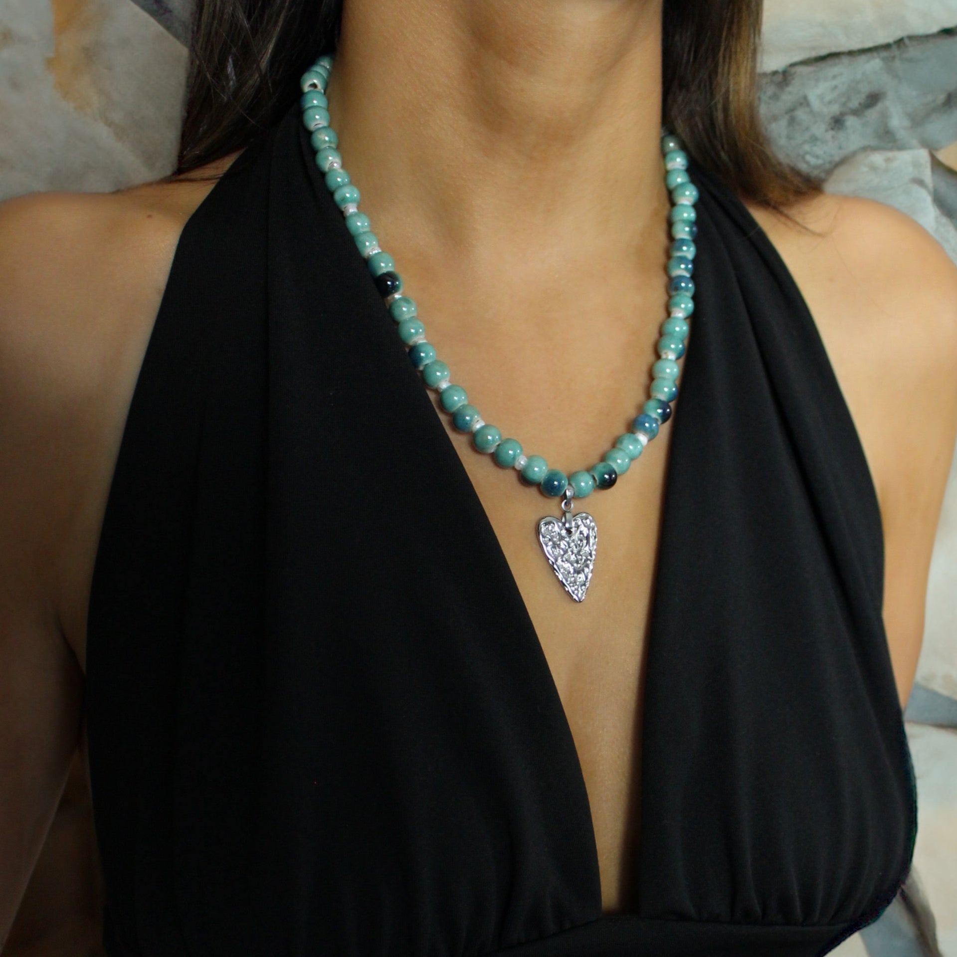 Collar Esmeralda Celeste