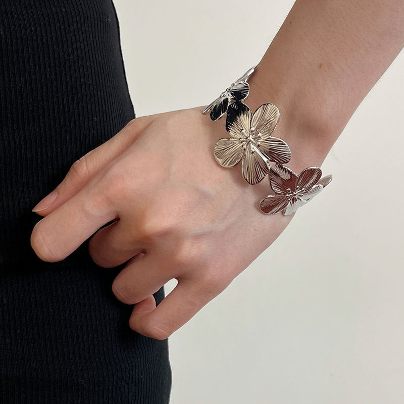 Pulsera Florae Plateada